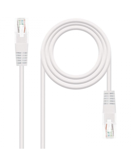 Cable de Red RJ45 UTP Nanocable 10.20.0110-W Cat.5/ 10m/ Blanco - Imagen 2