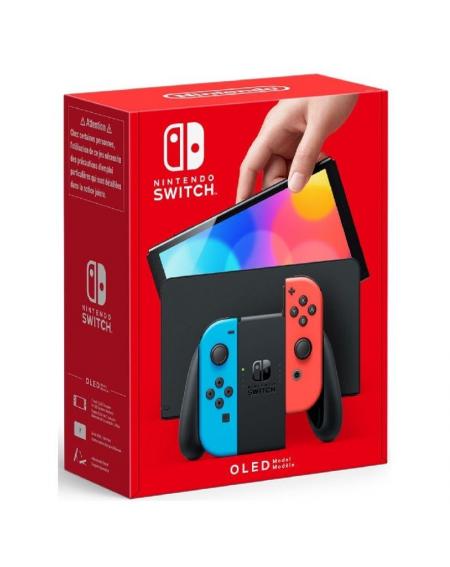 Nintendo Switch Versión OLED Azul Neón/Rojo Neón/ Incluye Base/ 2 Mandos Joy-Con - Imagen 1