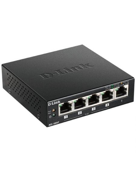 Switch D-Link DES-1005P 5 Puertos/ RJ45 10/100Mbps PoE