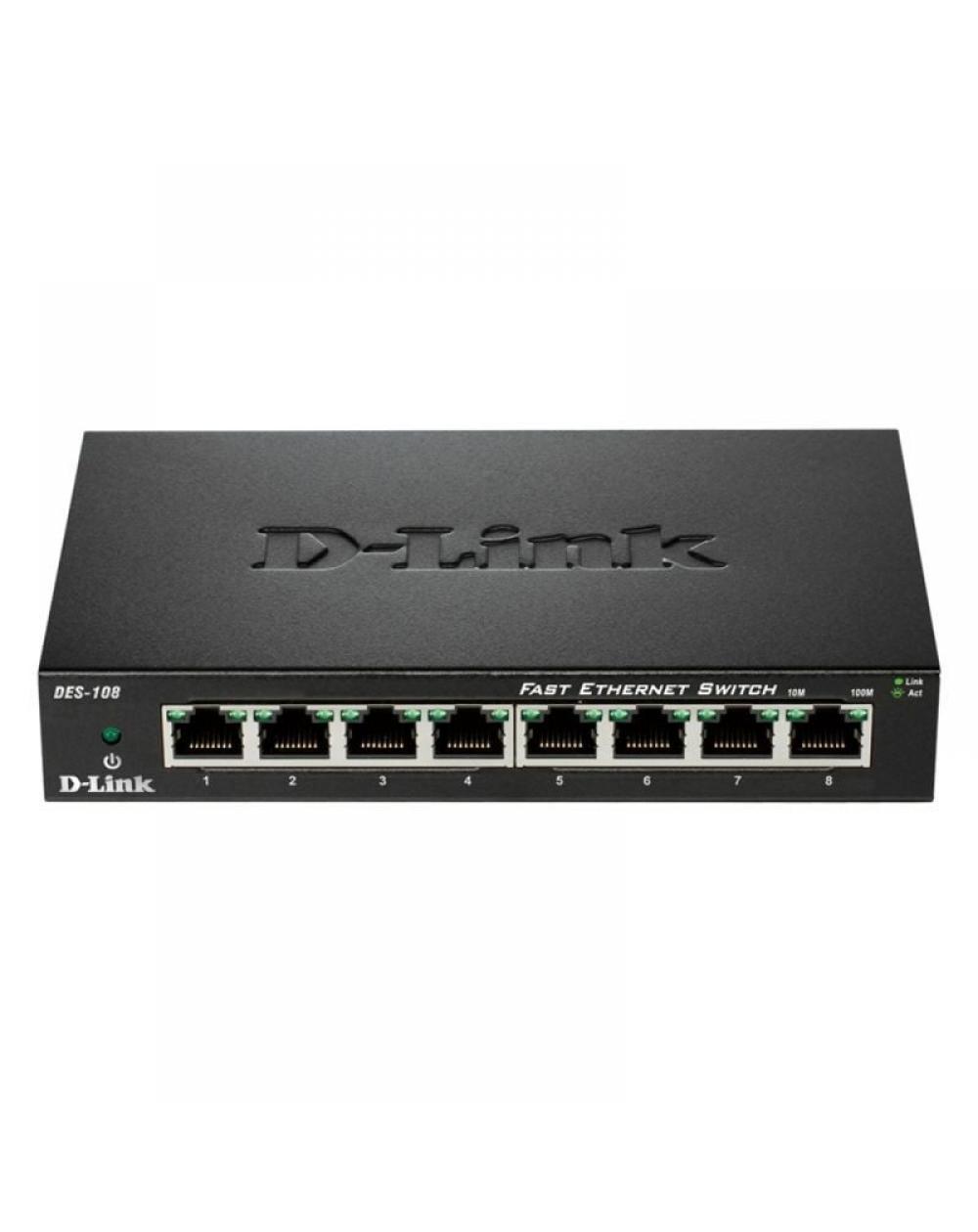 Switch D-Link DES-108 8 Puertos/ RJ-45 10/100