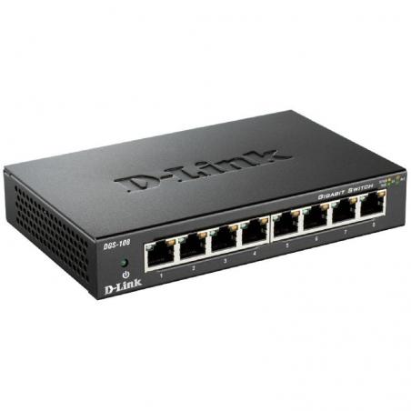 Switch D-Link DGS-108 8 Puertos/ RJ-45 10/100/1000