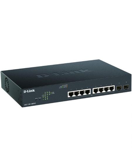 Switch D-Link DGS-1100-10MPV2 10 Puertos/ RJ-45 Gigabit 10/100/1000 PoE/ SFP