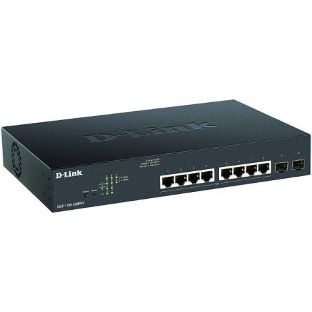 Switch D-Link DGS-1100-10MPV2 10 Puertos/ RJ-45 Gigabit 10/100/1000 PoE/ SFP