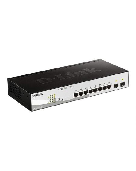 Switch D-Link DGS-1210-10P 10 Puertos/ RJ-45 Gigabit 10/100/1000 PoE/ SFP