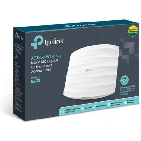 Punto de Acceso Inalámbrico TP-Link EAP225 PoE 1317Mbps/ 2.4GHz 5GHz/ Antenas de 5dBi/ WiFi 802.11ac/n/b/g