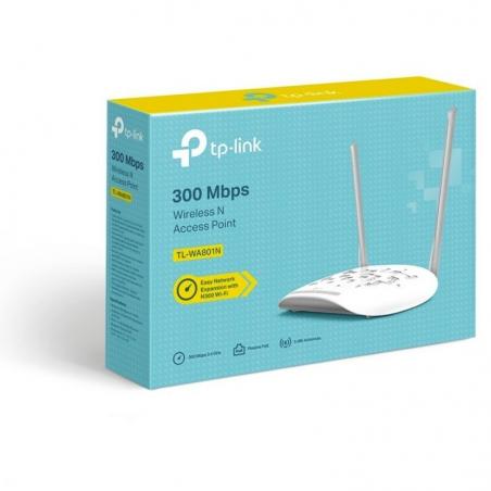 Punto de Acceso Inalámbrico TP-Link TL-WA801N V6 PoE 300Mbps/ 2.4GHz/ Antenas de 5dBi/ WiFi 802.11n/b/g