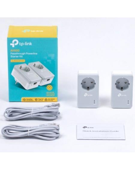 Adaptador Powerline TPLink TL-PA4010P KIT 600Mbps/ Alcance 300m/ Pack de 2