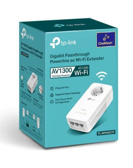 Adaptador Powerline TP-Link TL-WPA8631P 1300Mbps/ Alcance 300m