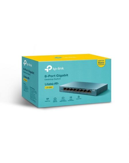 Switch TP-Link LS108G 8 Puertos/ RJ-45 10/100/1000