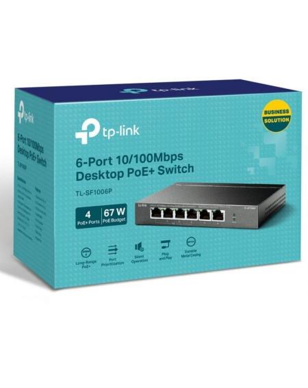 Switch TP-Link TL-SF1006P 6 Puertos/ RJ-45 10/100 PoE