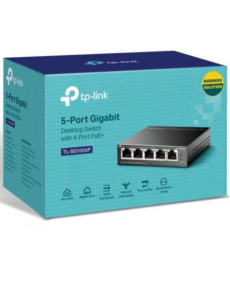 Switch TP-Link TL-SG1005P 5 Puertos/ RJ-45 10/100/1000 PoE