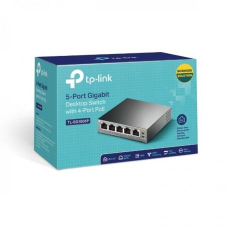 Switch TP-Link TL-SG1005P 5 Puertos/ RJ-45 10/100/1000 PoE