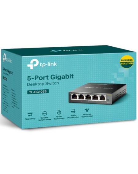 Switch TP-Link TL-SG105S 5 Puertos/ RJ-45 10/100/1000