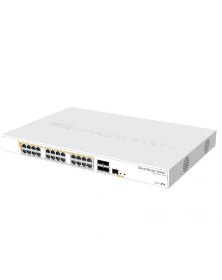 Switch Mikrotik CRS328-24P-4S+RM/ 28 Puertos/ RJ45 10/100/1000/ SFP/ PoE