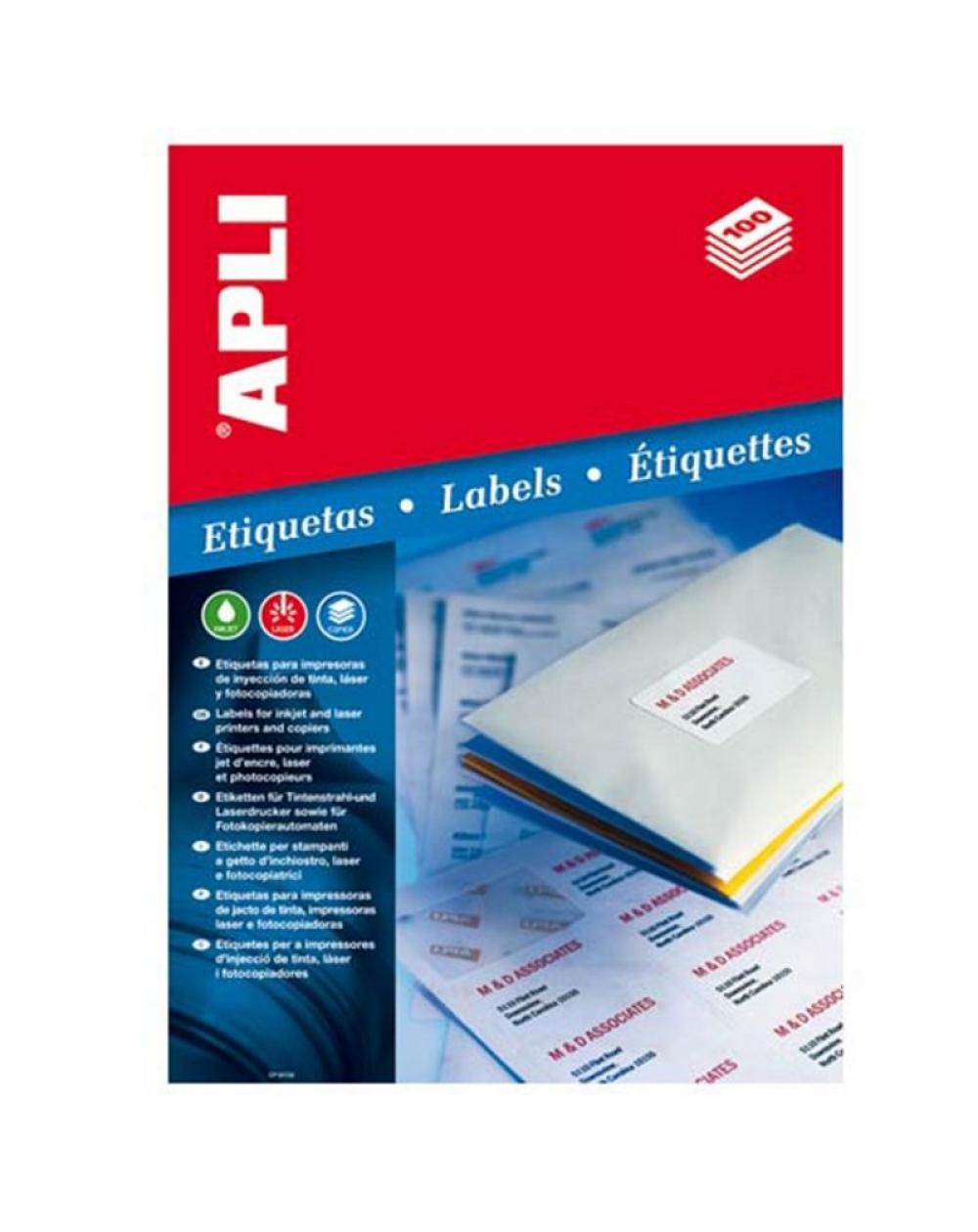 Etiquetas Adhesivas Apli 1273/ 70 x 37mm/ 100 Hojas