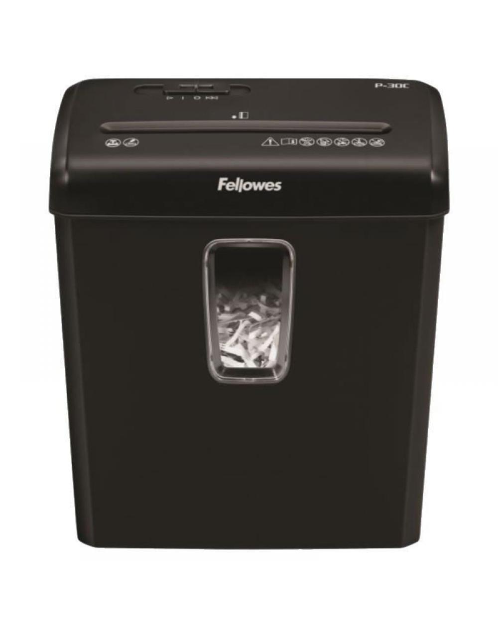 Destructora Fellowes P-30C/ Corte en Partículas de 4 x 34mm/ Negra