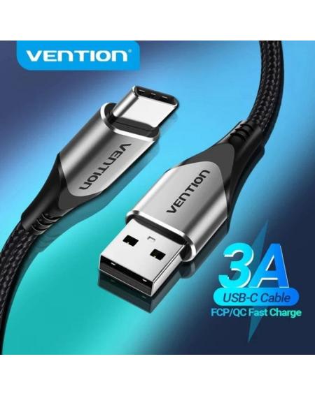 Cable USB 2.0 Tipo-C Vention CODHC/ USB Macho - USB Tipo-C Macho/ 25cm/ Gris