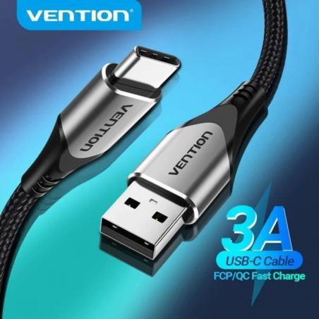 Cable USB 2.0 Tipo-C Vention CODHC/ USB Macho - USB Tipo-C Macho/ 25cm/ Gris