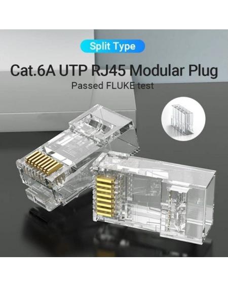 Conector RJ45 IDGR0-10/ Cat.6A UTP/ 10 uds