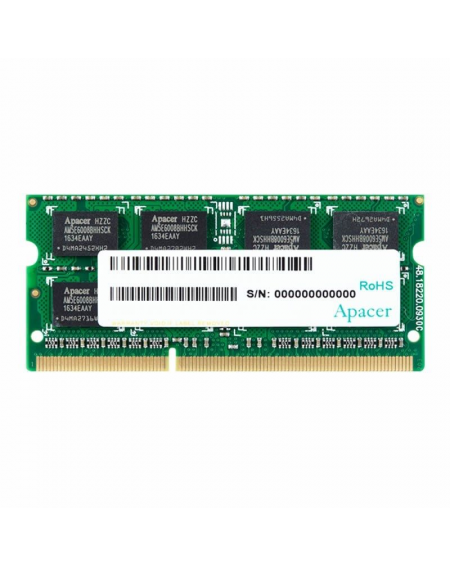 Memoria RAM Apacer 8GB/ DDR3L/ 1600MHz/ 1.35V/ CL11/ SODIMM