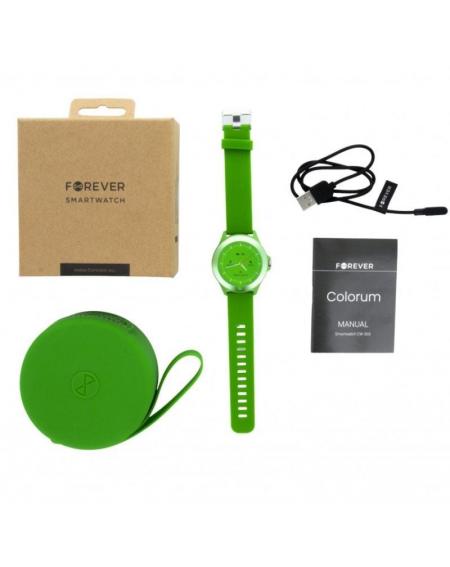 Smartwatch Forever Colorum CW-300/ Notificaciones/ Frecuencia Cardíaca/ Verde