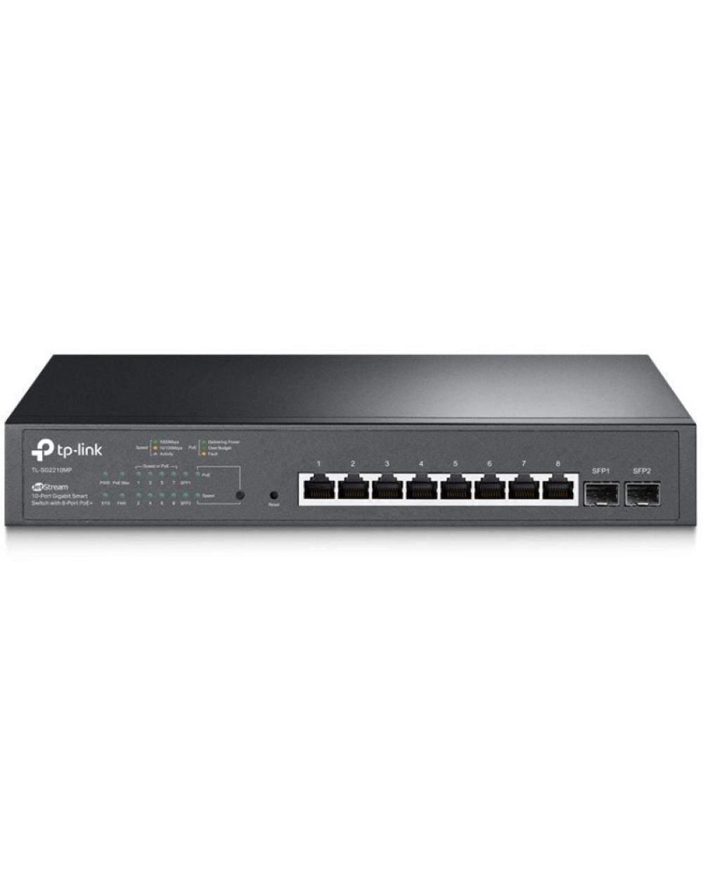 Switch TP-Link Smart Gigabit JetStream TL-SG2210MP 10 Puertos/ RJ-45 10/100/1000 PoE/ SFP