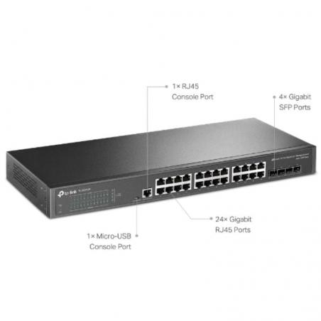 Switch Gestionable TP-Link TL-SG3428 28 Puertos/ RJ-45 10/100/1000/ SFP