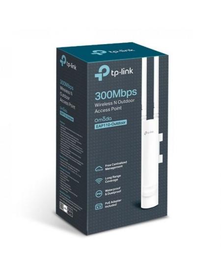 Punto de Acceso Inalámbrico TP-Link EAP110 PoE 300Mbps/ 2.4GHz/ Antenas de 5dBi/ WiFi 802.11n/b/g