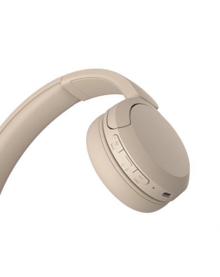 Auriculares inalámbricos Sony WH-CH520/ con Micrófono/ Bluetooth/ Beige