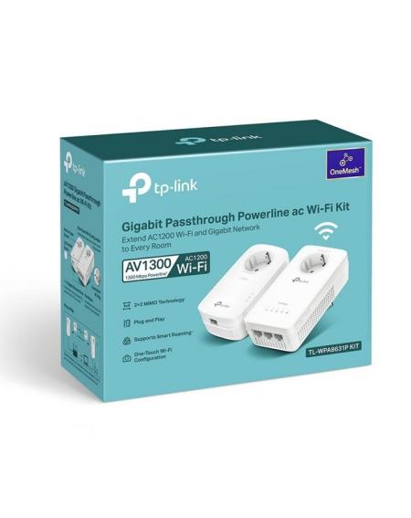 Adaptador Powerline TPLink AV1300 1300Mbps/ Alcance 300m/ Pack de 2