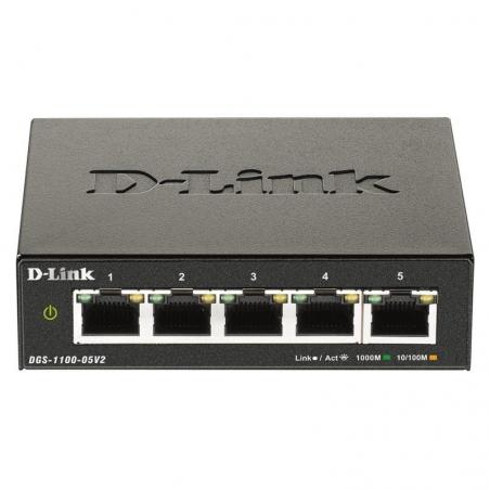 Switch D-Link DGS-1100-05V2 5 Puertos/ RJ-45 10/100/1000