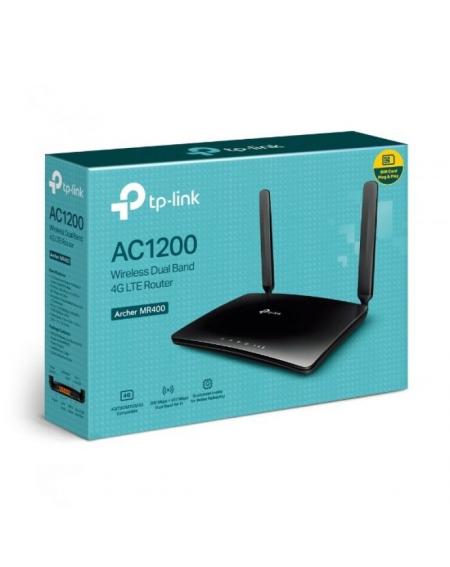 Router Inalámbrico 4G TP-Link Archer MR400 1200Mbps/ 2.4GHz 5GHz/ 2 Antenas/ WiFi 802.11ac/n/a/b/g/n