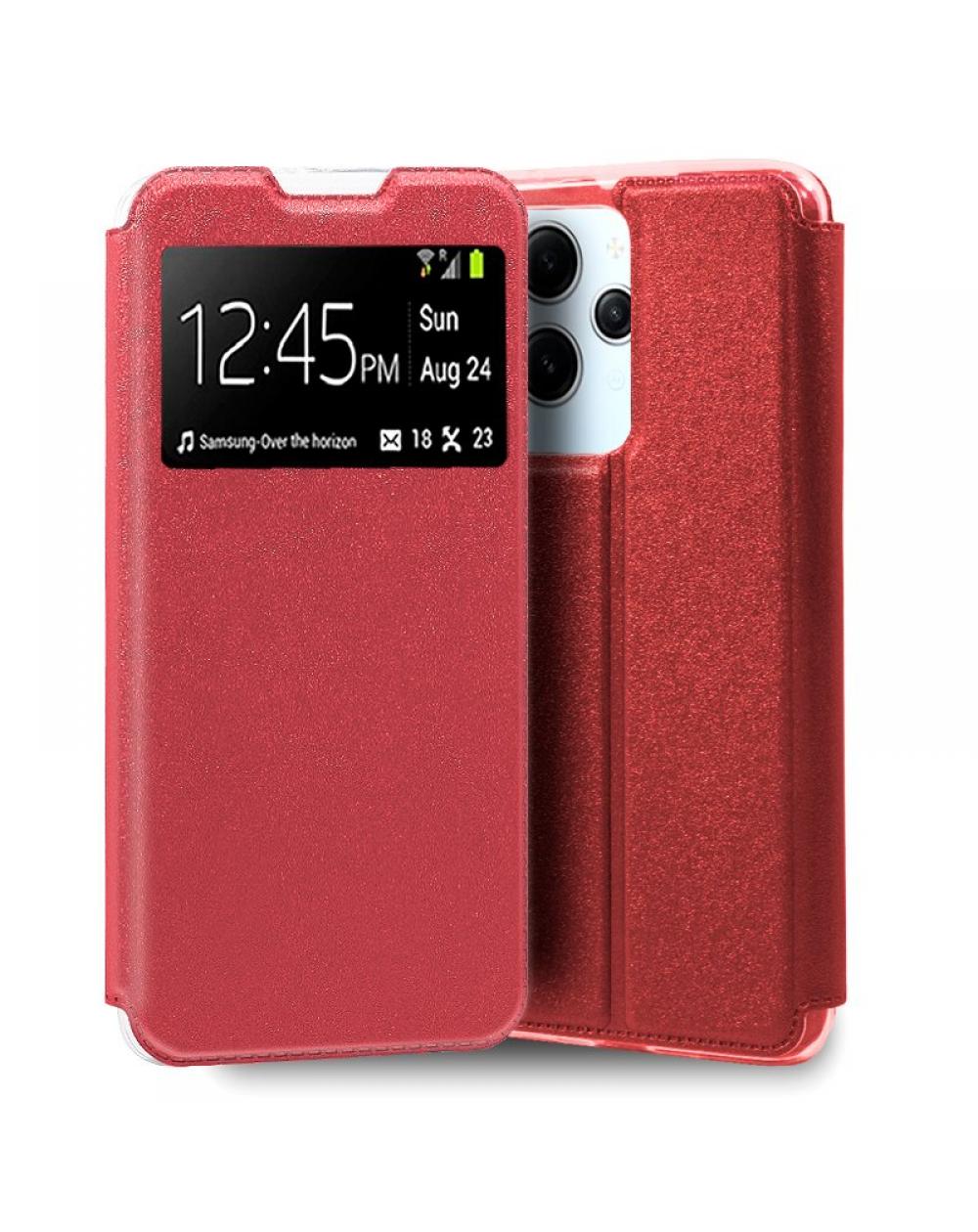 Funda COOL Flip Cover para Xiaomi Redmi 12 Liso Rojo