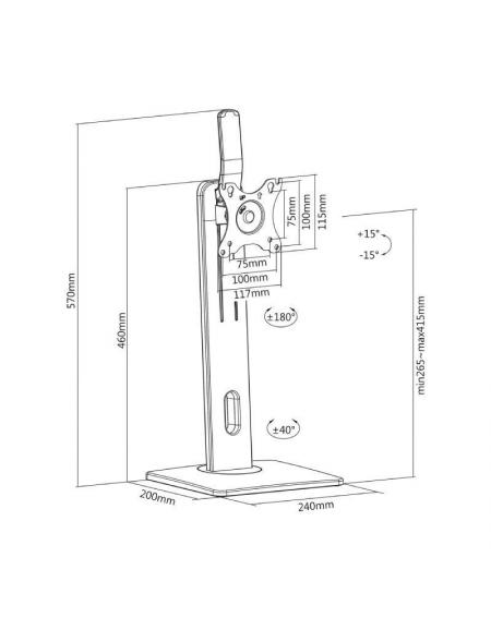 Soporte para Monitor Aisens DT32TSR-063/ hasta 7kg