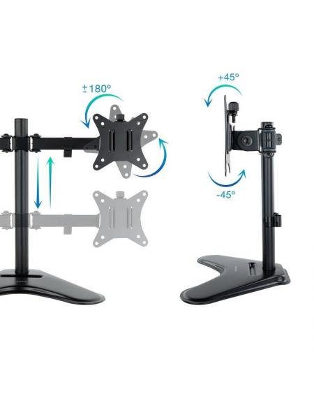 Soporte para 2 Monitores TooQ DB1702TN-B/ hasta 9kg