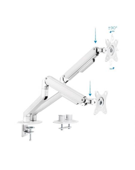 Soporte para 2 Monitores TooQ DB4132TNR-W/ hasta 9kg