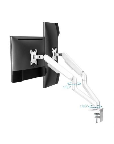 Soporte para 2 Monitores TooQ DB4132TNR-W/ hasta 9kg