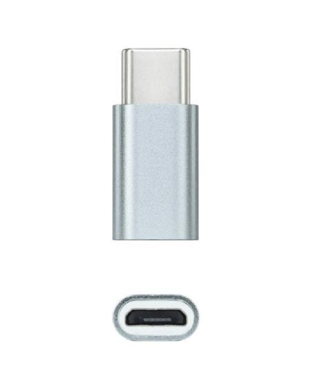 Adaptador Nanocable 10.02.0011/ USB Tipo-C Macho - Micro USB Hembra