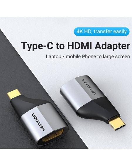 Adaptador USB Tipo-C Vention TCAH0/ USB Tipo-C Macho a HDMI Hembra