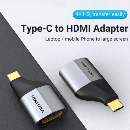 Adaptador USB Tipo-C Vention TCAH0/ USB Tipo-C Macho a HDMI Hembra