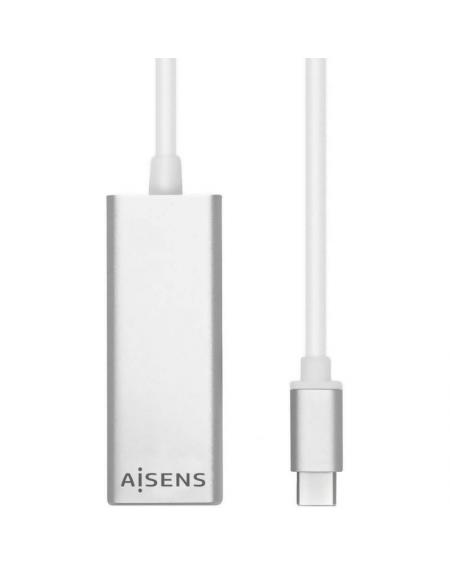 Adaptador USB Tipo-C - RJ45 Aisens A109-0341/ 1000Mbps/ USB Tipo-C Macho - RJ45 Hembra