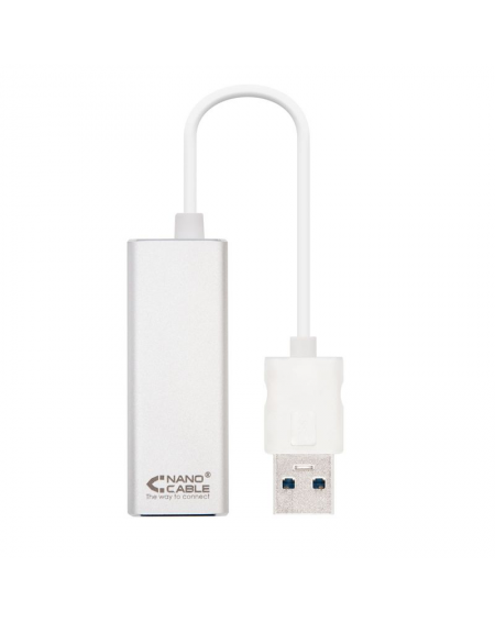 Adaptador USB 3.0 - RJ45 Nanocable 10.03.0401/ 1000Mbps