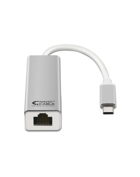 Adaptador USB Tipo-C - RJ45 Nanocable 10.03.0402/ 1000Mbps