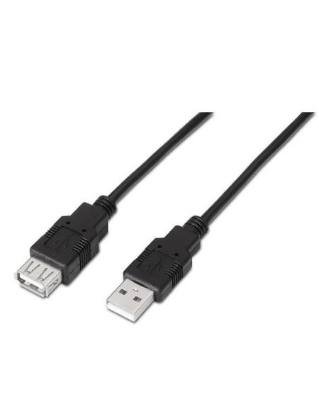 Cable Alargador USB 2.0 Aisens A101-0017/ USB Macho - USB Hembra/ 3m/ Negro