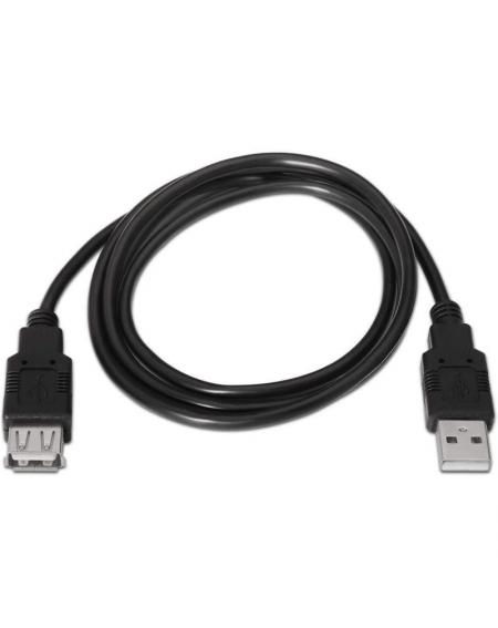 Cable Alargador USB 2.0 Aisens A101-0017/ USB Macho - USB Hembra/ 3m/ Negro