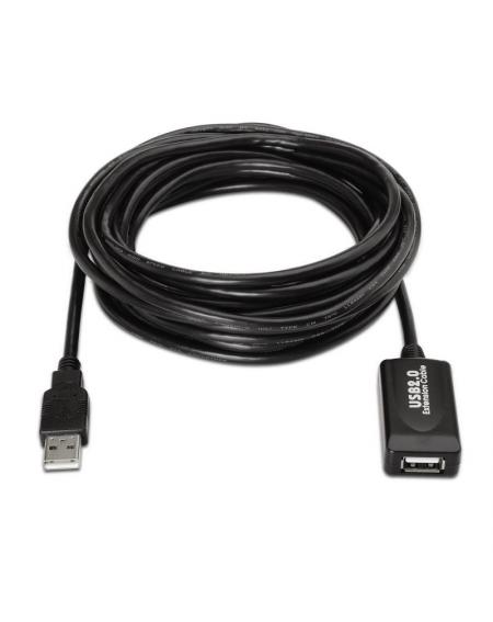 Cable Alargador USB 2.0 Aisens A101-0018/ USB Macho - USB Hembra/ 5m/ Negro