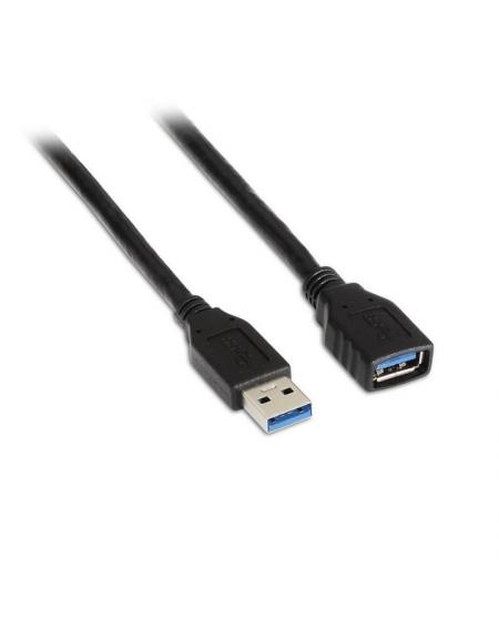 Cable Alargador USB 3.0 Aisens A105-0041/ USB Macho - USB Hembra/ 1m/ Negro