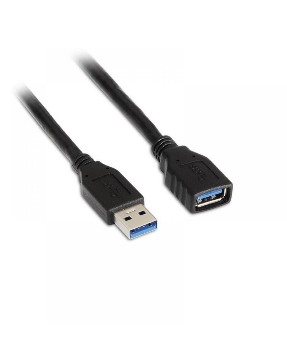 Cable Alargador USB 3.0 Aisens A105-0042/ USB Macho - USB Hembra/ 2m/ Negro