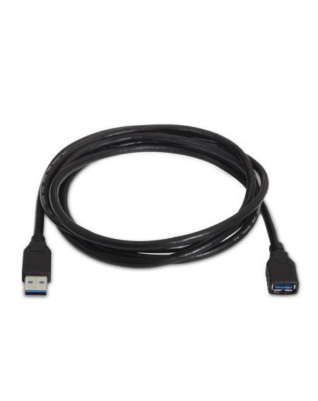 Cable Alargador USB 3.0 Aisens A105-0042/ USB Macho - USB Hembra/ 2m/ Negro