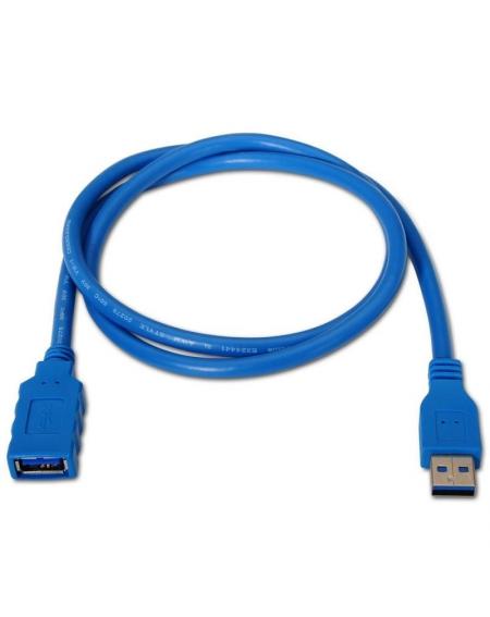 Cable Alargador USB 3.0 Aisens A105-0045/ USB Macho - USB Hembra/ 1m / Azul